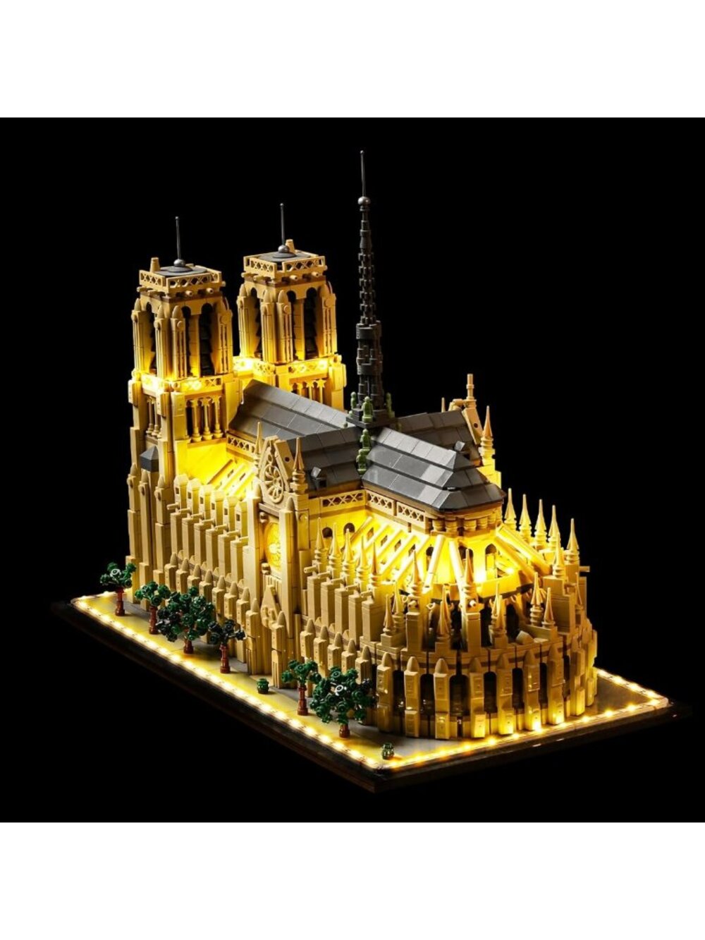 LED Light Kit for Notre Dame Cathedral - Decorative Lighting for Lego